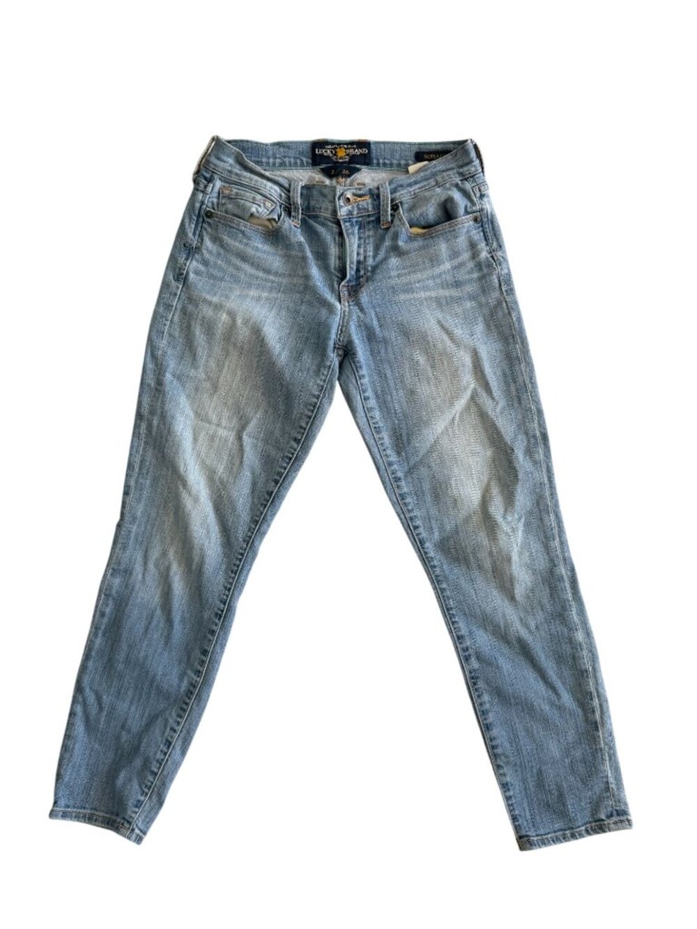 LUCKY BRAND Light Wash Distressed Sofia Crop Jeans Size 2 / 26